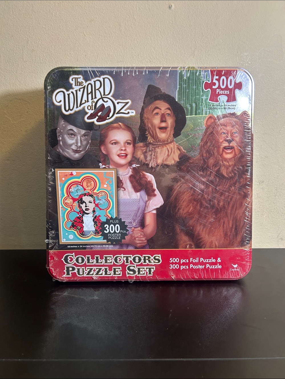 The Wizard Of Oz Collectors Tin Set 500 & 300 Pc Puzzles Complete Cardinal Games